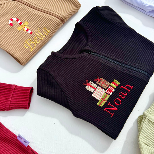 Christmas Gift Boxes Zip Sleepsuit