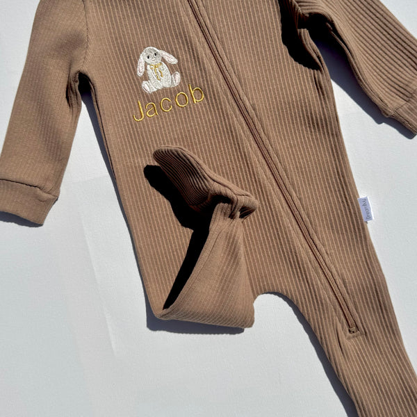 Bunny Theme Personalised Zip Romper DreamBuy