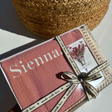Dusty Pink Personalized Muslin 100% Cotton Blanket DreamBuy