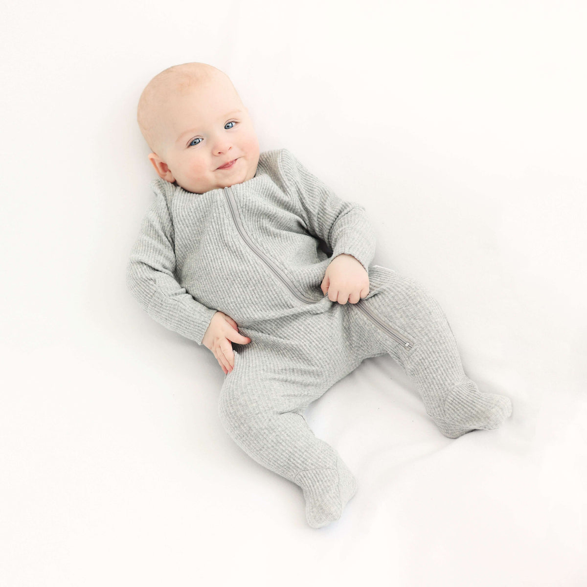 Dove Grey Zip Sleepsuit DreamBuy