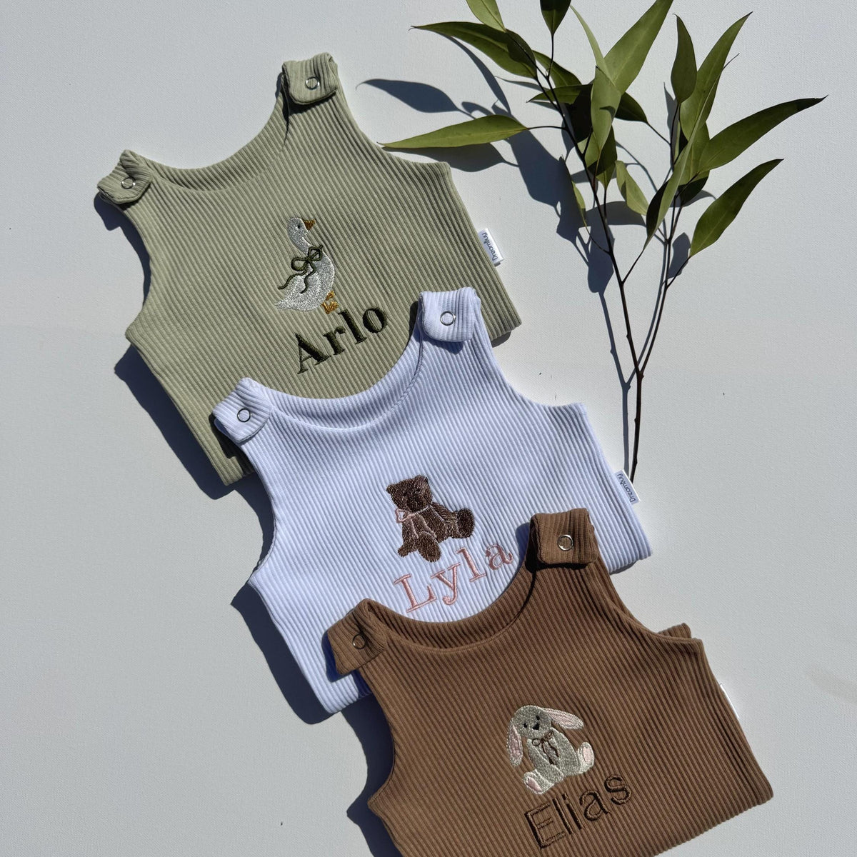 Black Personalised or Plain Dungarees
