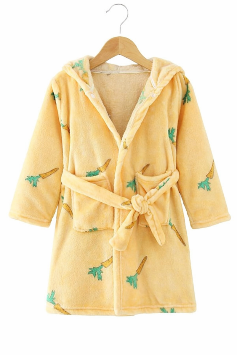 Cherry Print Personalised Embroidered Baby Robe