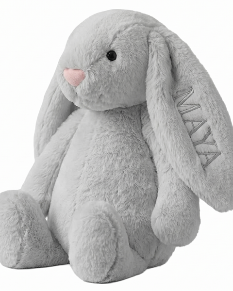 Personalised Grey Bunny Toy