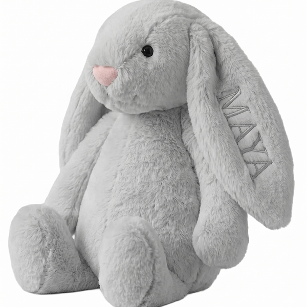 Personalised Grey Bunny Toy