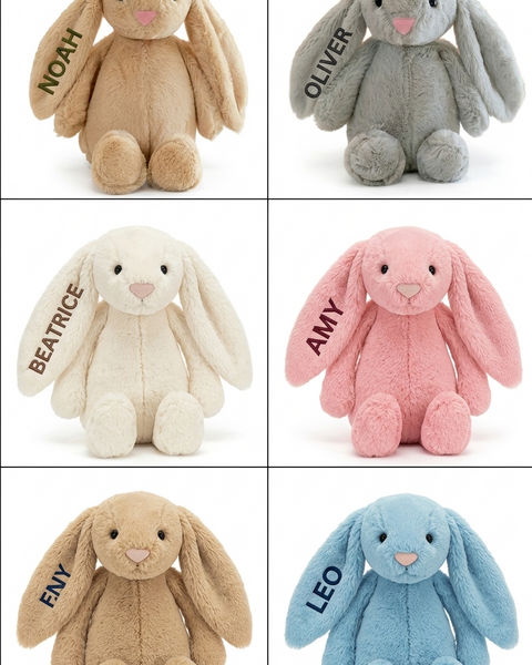 Personalised Cream Bunny Toy