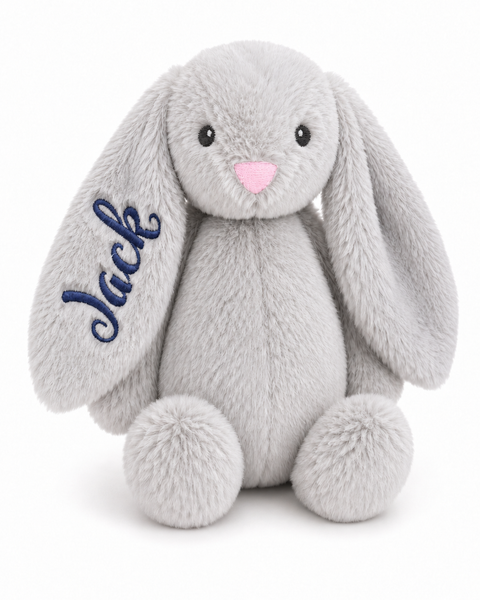 Personalised Grey Bunny Toy