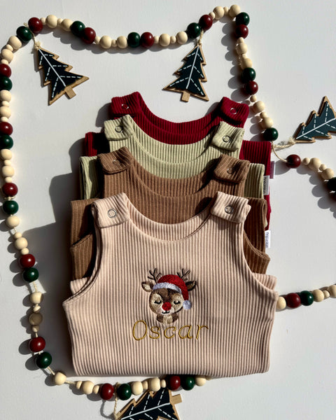 Christmas Baby Reindeer Dungarees
