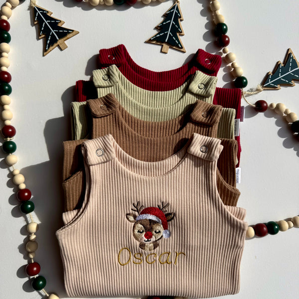 Christmas Baby Reindeer Dungarees