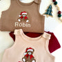 Christmas Festive Bear Dungarees