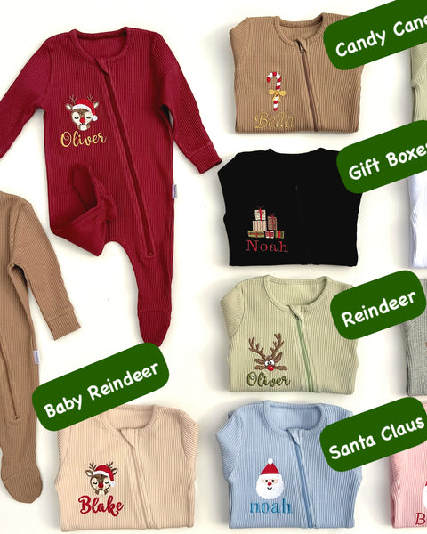 Christmas Santa Claus Zip Sleepsuit