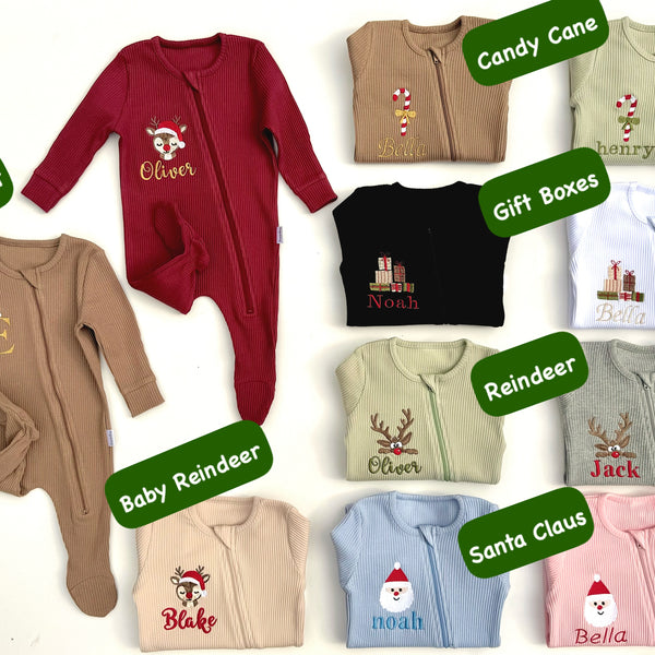 Christmas Santa Claus Zip Sleepsuit