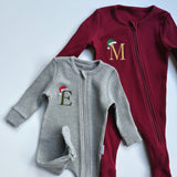 Christmas Monogram Zip Sleepsuit DreamBuy