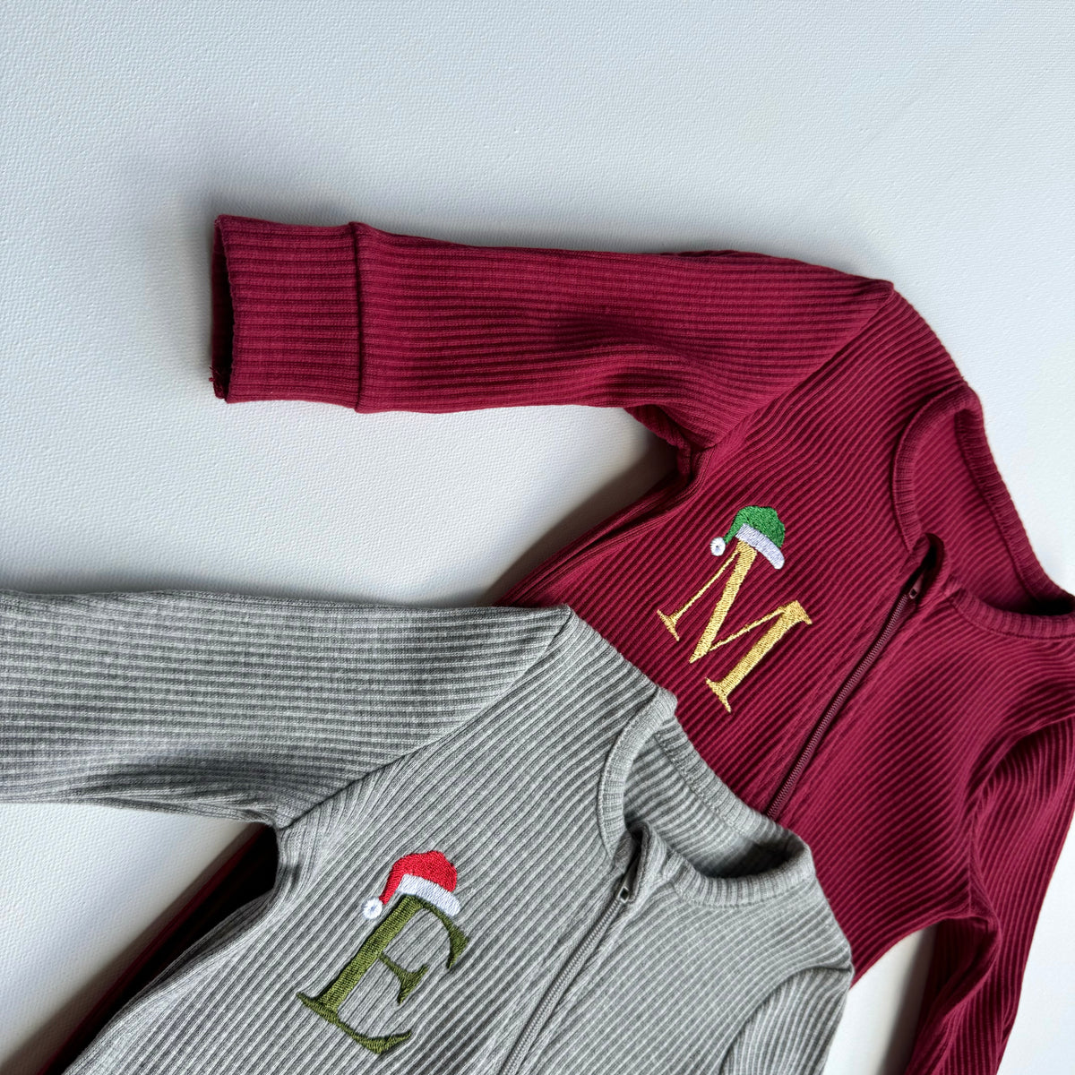 Christmas Monogram Zip Sleepsuit DreamBuy