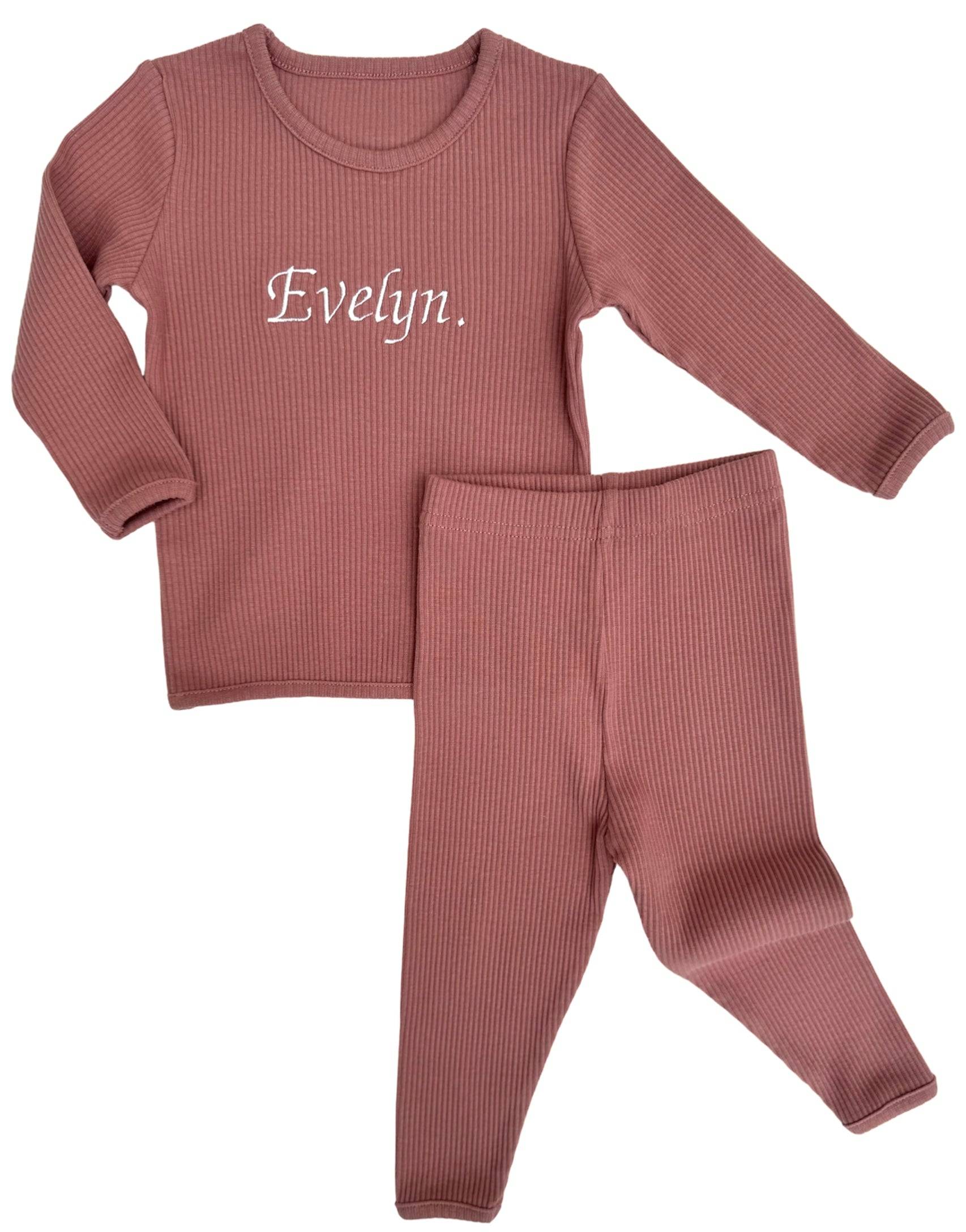 Girls ribbed loungewear sale