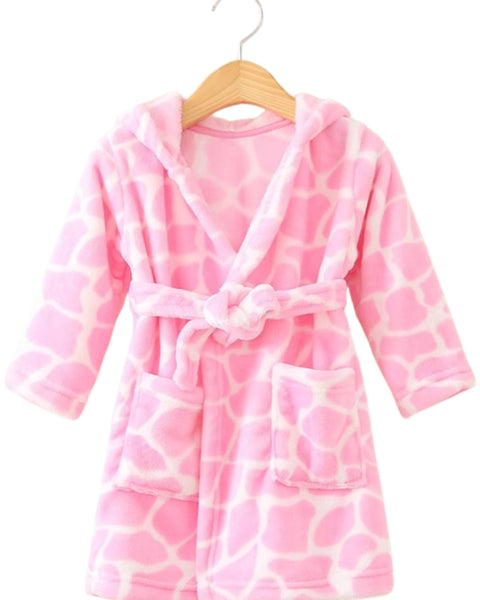 Leopard Print Personalised Embroidered Baby Robe