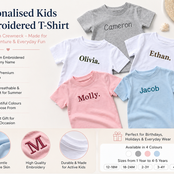 Baby Blue Premium Crewneck Personalised T-shirt