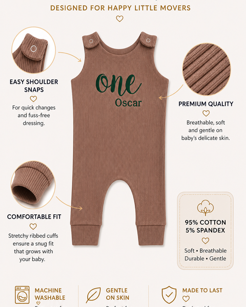 Biscuit Personalised or Plain Dungarees