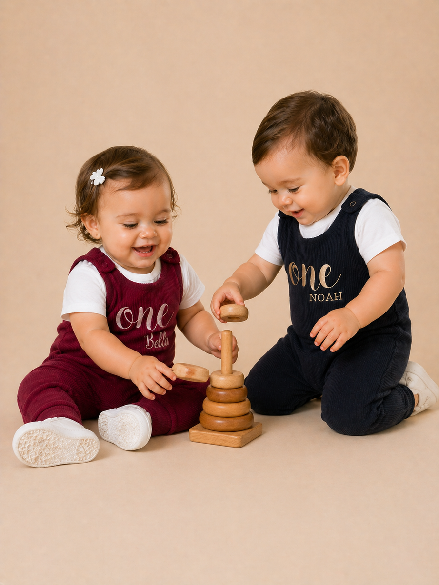Black Personalised or Plain Dungarees
