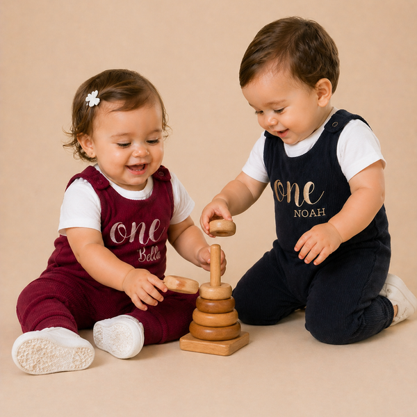 Black Personalised or Plain Dungarees