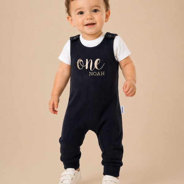 Black Personalised or Plain Dungarees