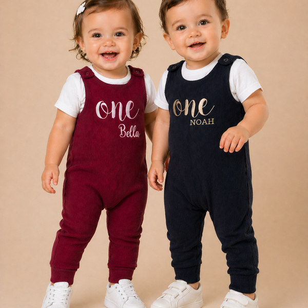Claret Red Personalised or Plain Dungarees