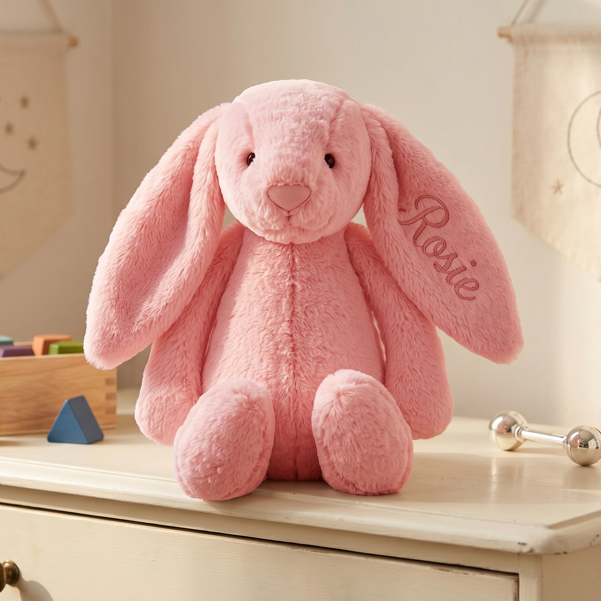 Personalised Cream Bunny Toy