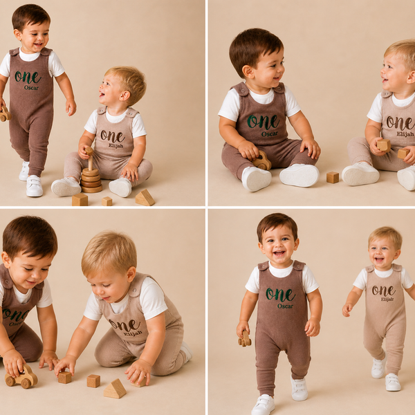 Biscuit Personalised or Plain Dungarees