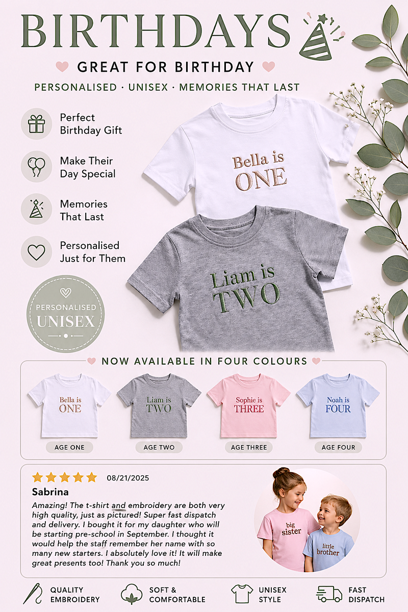 Baby Blue Premium Crewneck Personalised T-shirt